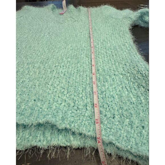 No Boundaries Fuzzy Mint Sweater - Sz Juniors XL - Picture 6 of 9